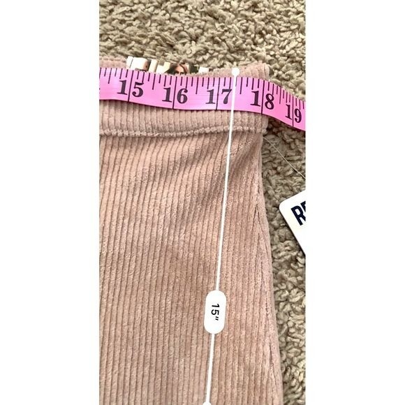 Rewash dusty pink rose ribbed skirt with front buttons size XL - Picture 2 of 8